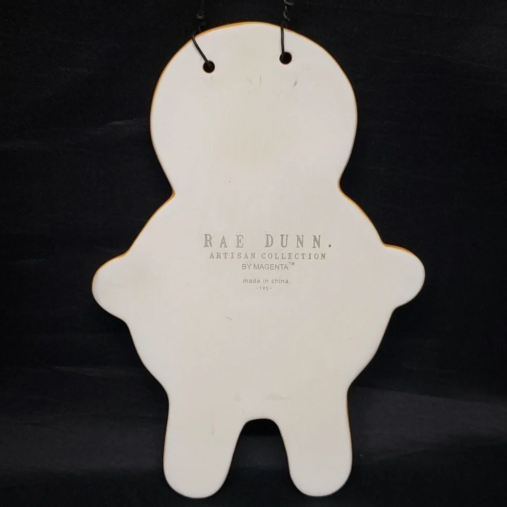 Rae Dunn NWOT Ceramic Gingerbread Man Xmas Plaque